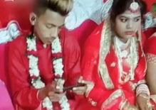 新郎结婚吃瓜,新郎吃瓜成焦点，趣味横生见证爱情